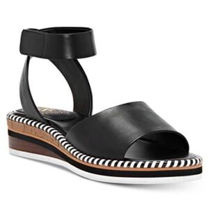 Vince Camuto Black and Brown Espadrille Sandals